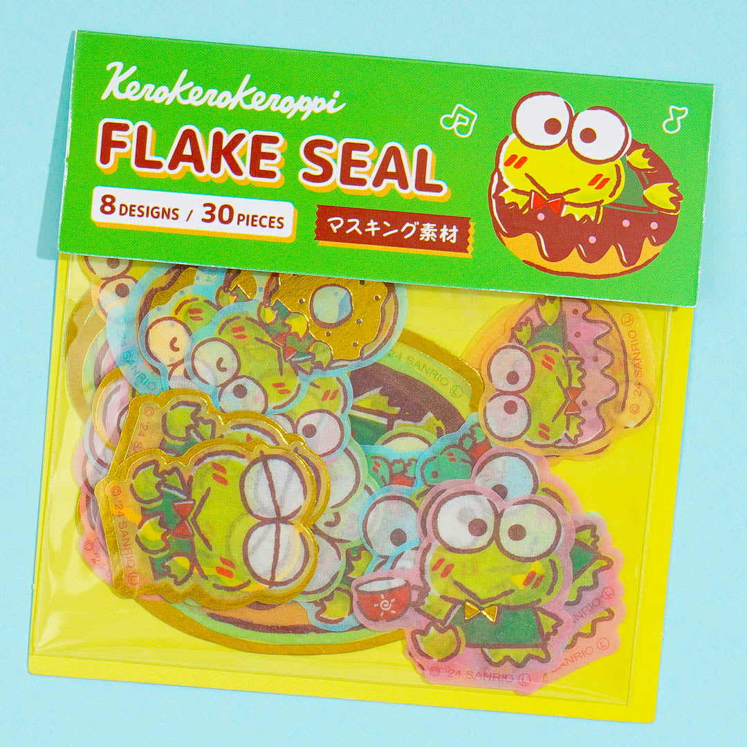 Kero Kero Keroppi Donut Love Flake Stickers