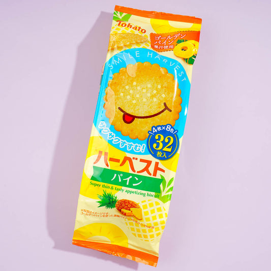 Tohato Smile Harvest Super Thin Biscuit Bag - Pineapple