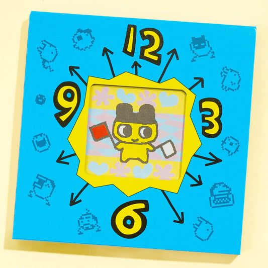 Tamagotchi Funny Clock Mini Memo Pad