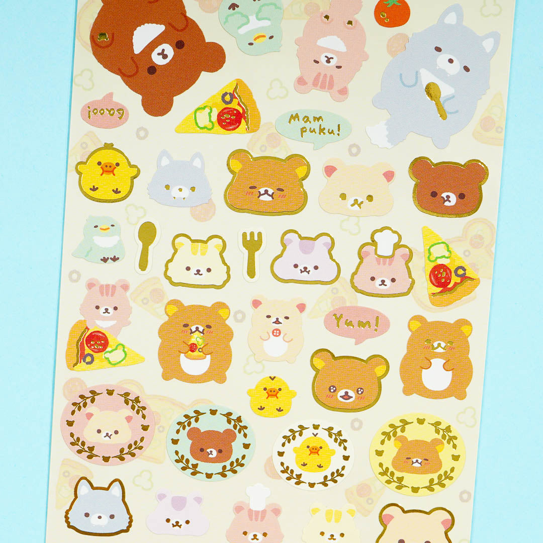 Rilakkuma Minna Pizza Chubby Stickers