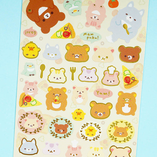 Rilakkuma Minna Pizza Chubby Stickers