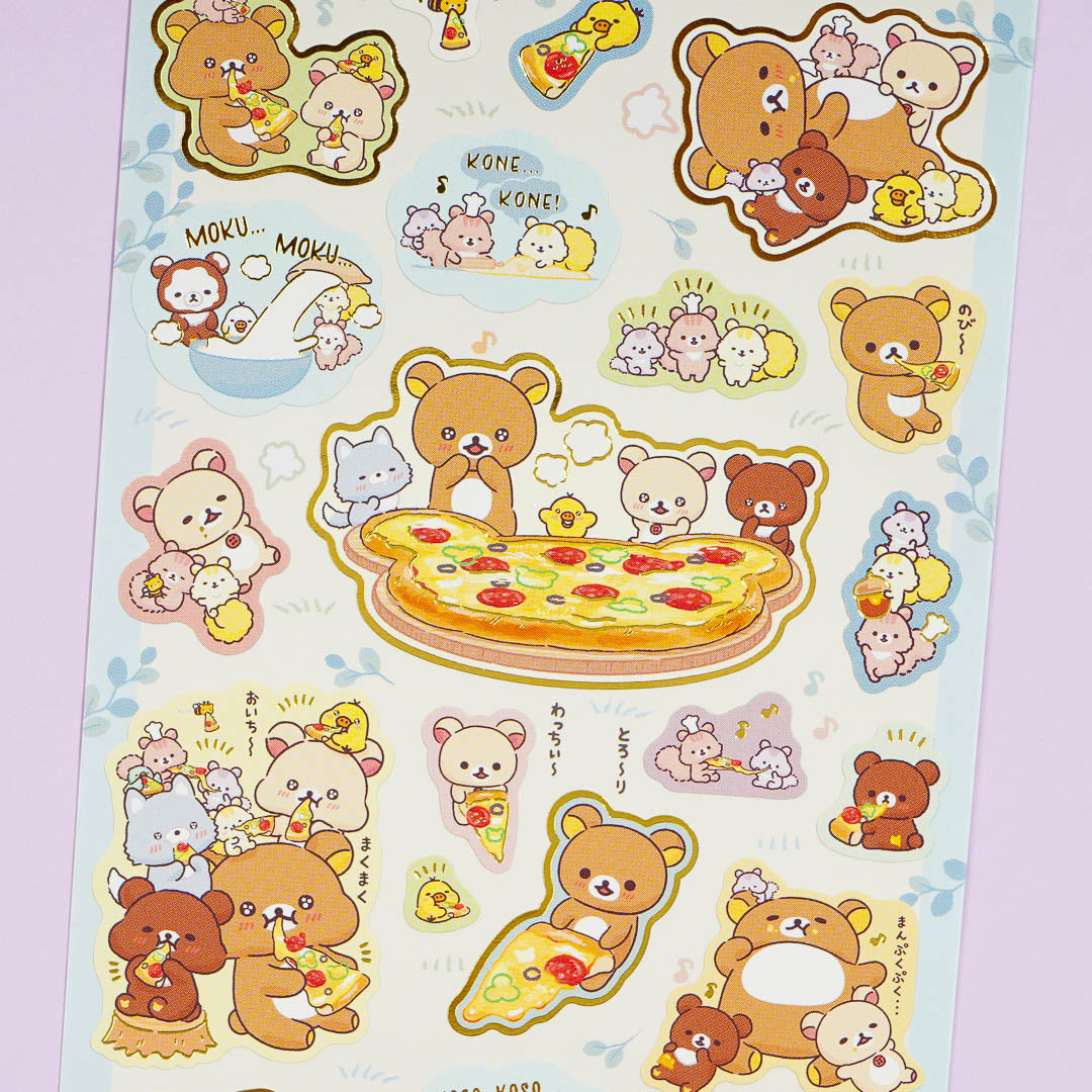 Rilakkuma Minna Pizza Sticker