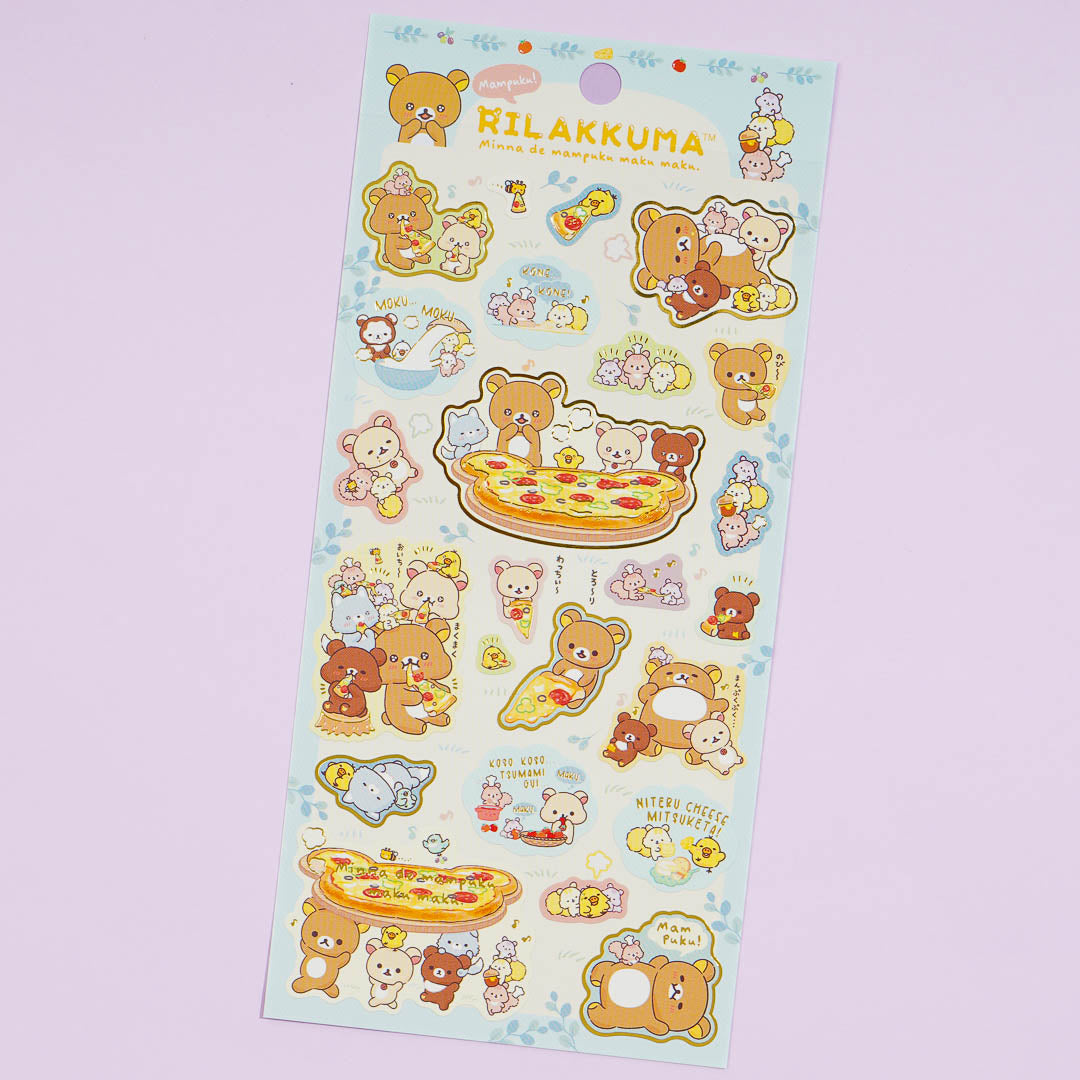 Rilakkuma Minna Pizza Sticker