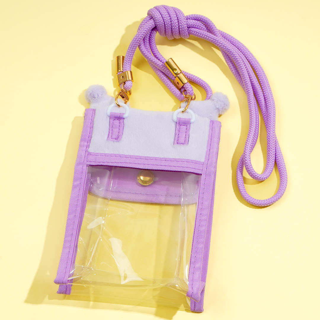Kuromi Fluffy Face Mini Sling Bag