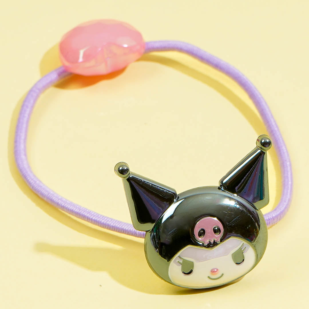Kuromi Heart Resin Hair Tie