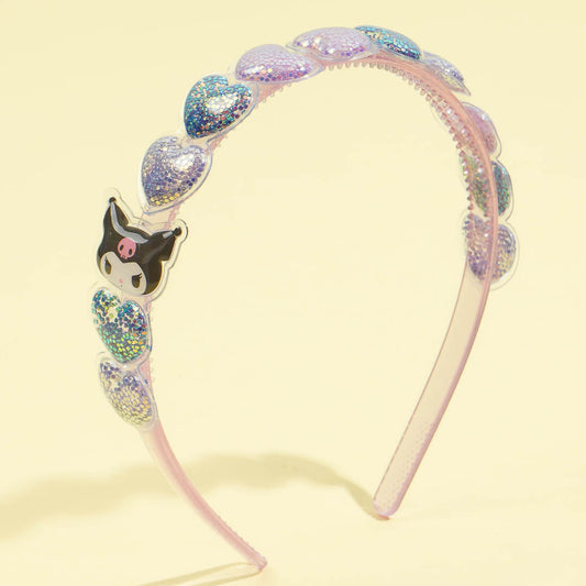 Kuromi Glittery Heart Headband