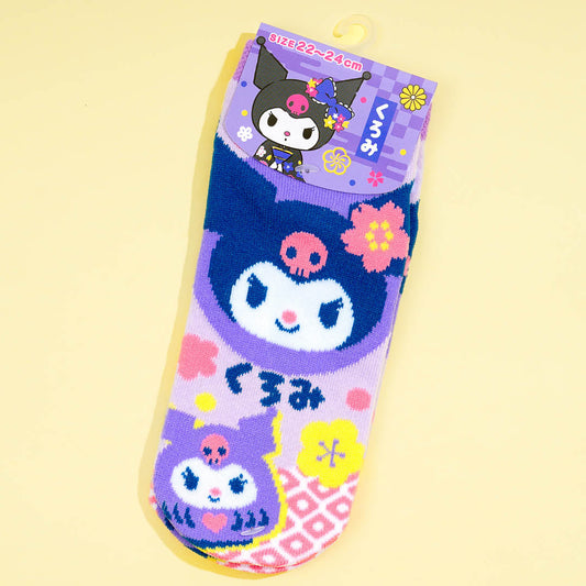 Kuromi Lucky Daruma Doll Socks