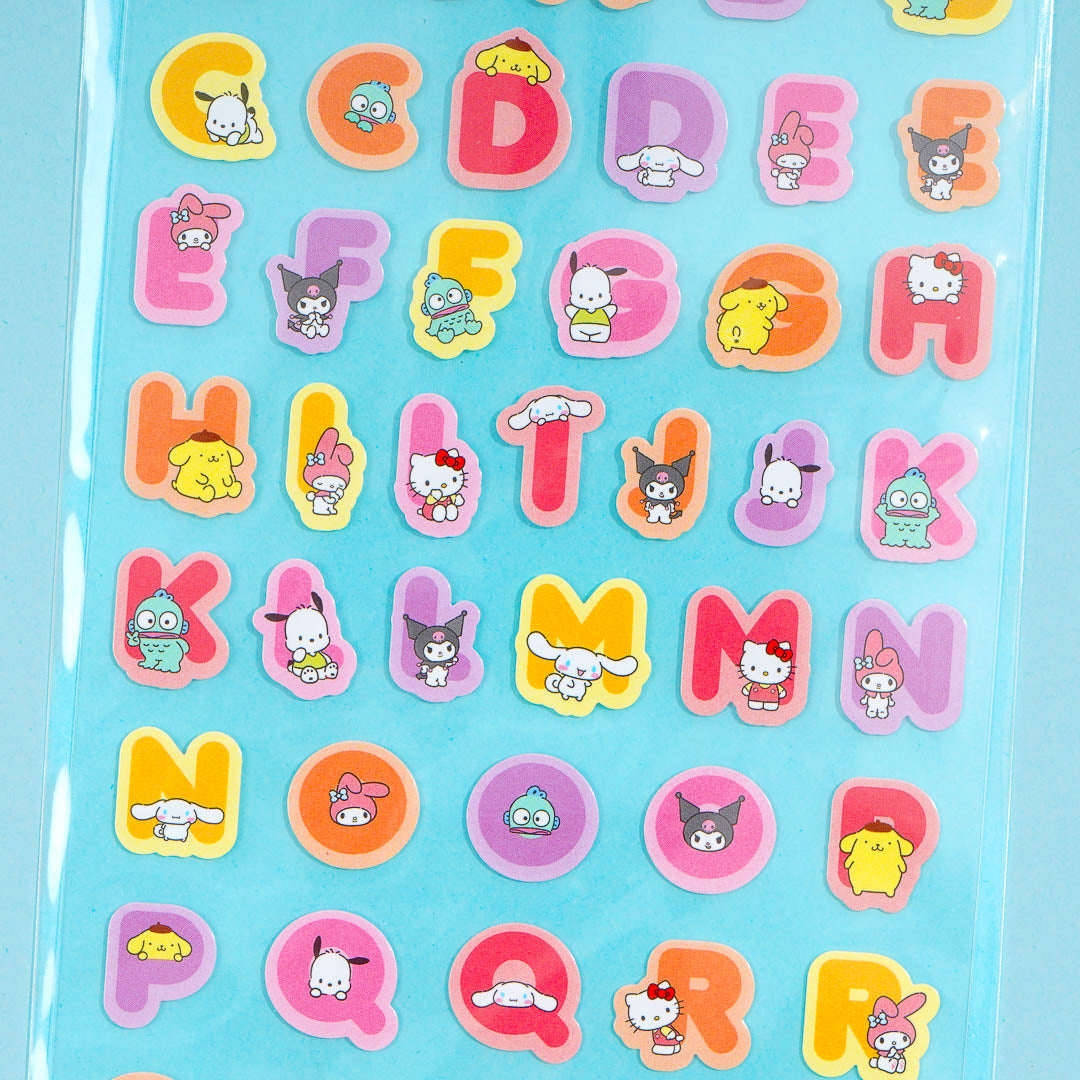 Sanrio Characters English Alphabet Stickers