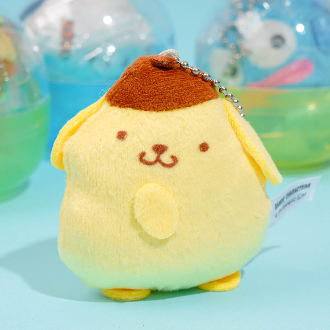 Sanrio Characters Fluffy Plush Ball Chain Gachapon
