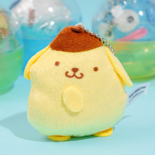 Sanrio Characters Fluffy Plush Ball Chain Gachapon
