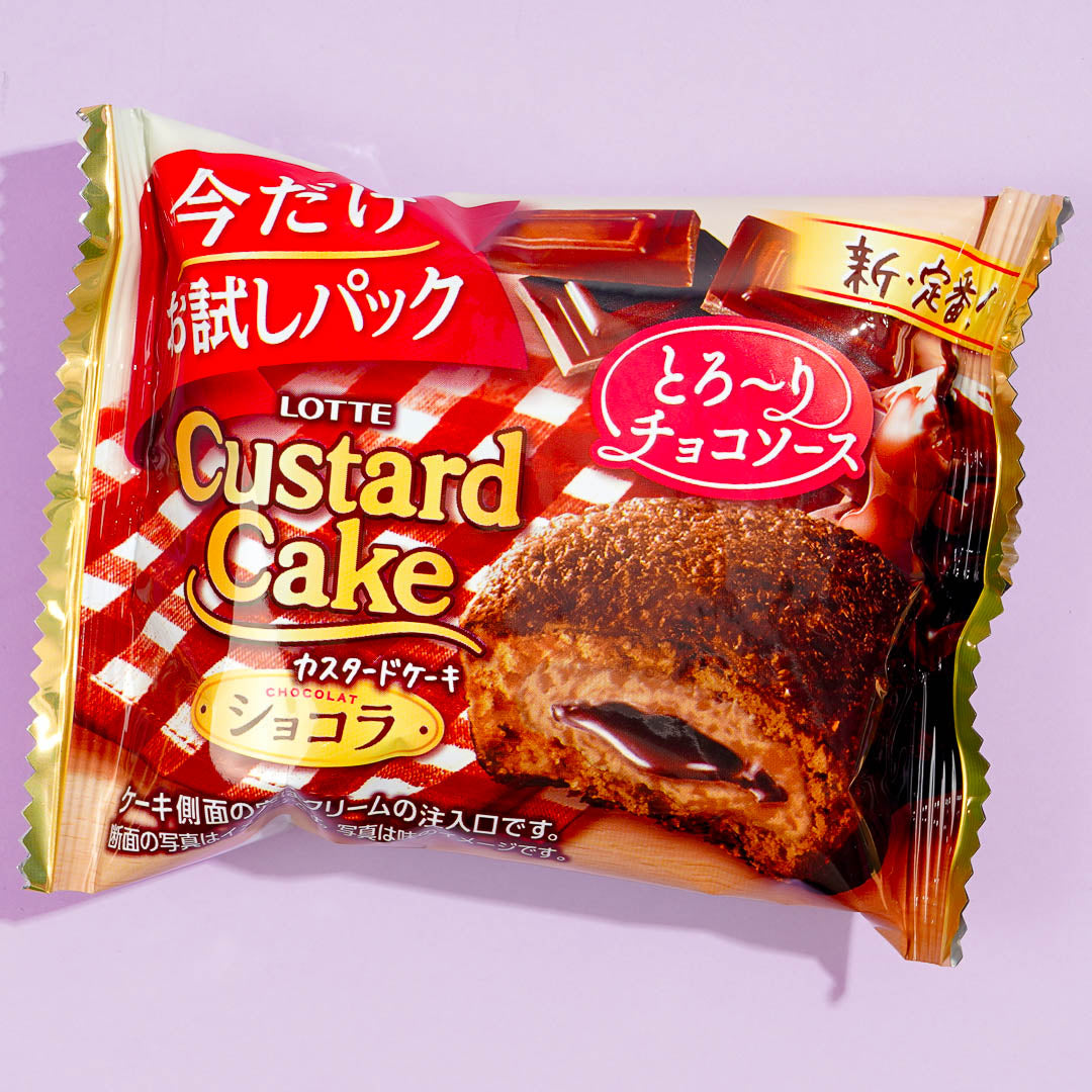 Lotte Single Custard Cake - Chocolate