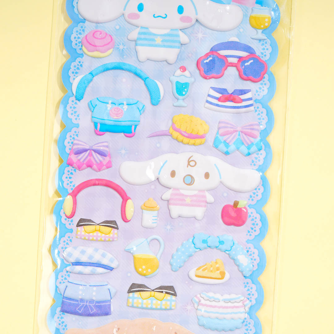 Cinnamoroll & Milk Dress-Up Puffy Stickers