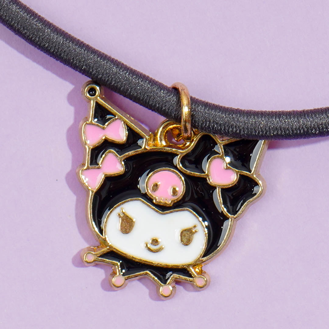 Kuromi Ribbony Charm Hair Tie