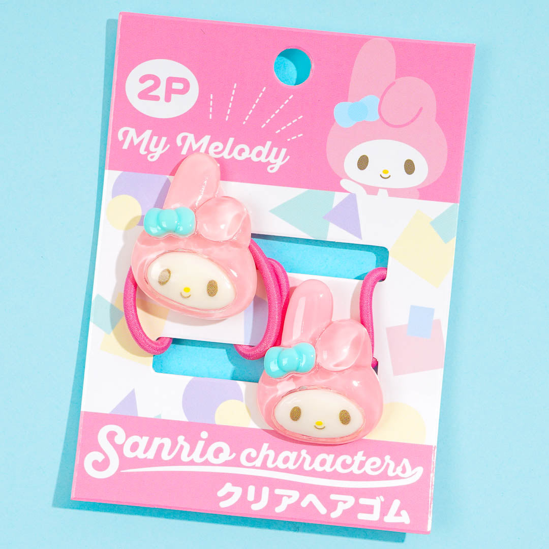 My Melody Clear Charm Hair Tie Set