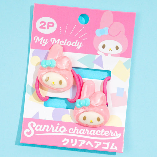 My Melody Clear Charm Hair Tie Set