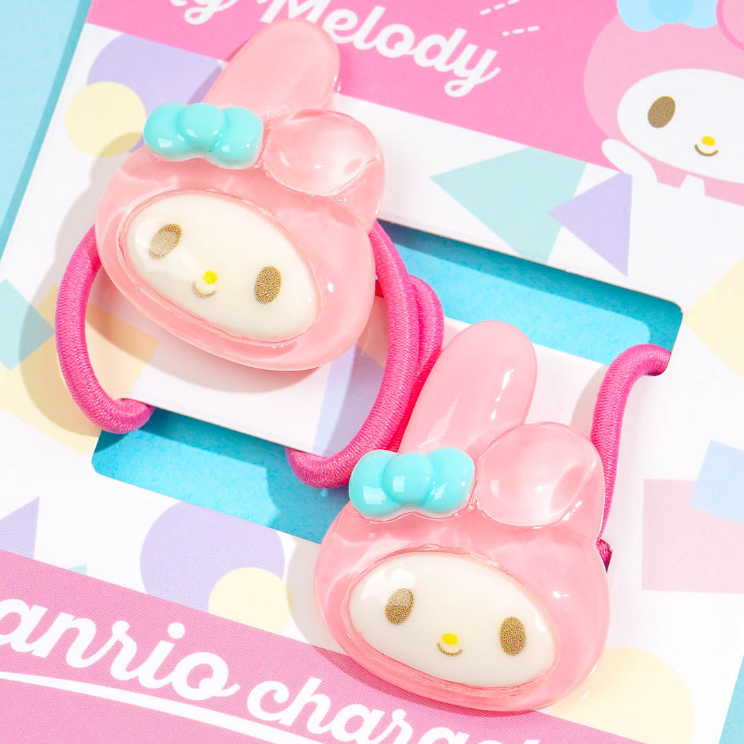 My Melody Clear Charm Hair Tie Set
