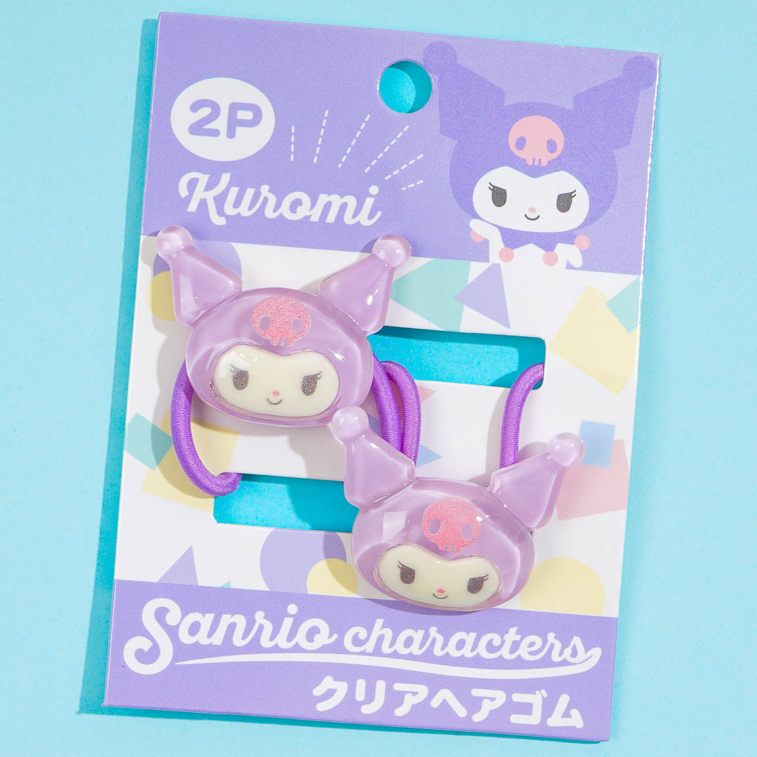 Kuromi Clear Charm Hair Tie Set