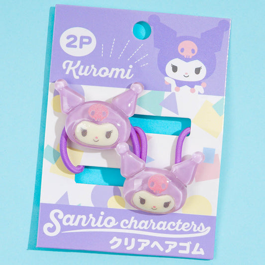 Kuromi Clear Charm Hair Tie Set