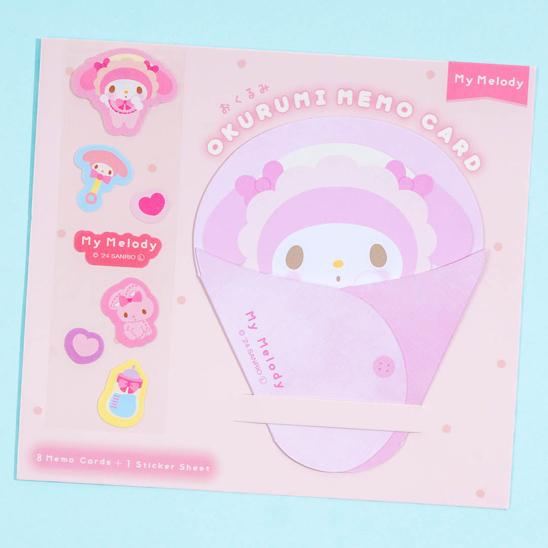 My Melody Okurumi Memo Cards With Stickers
