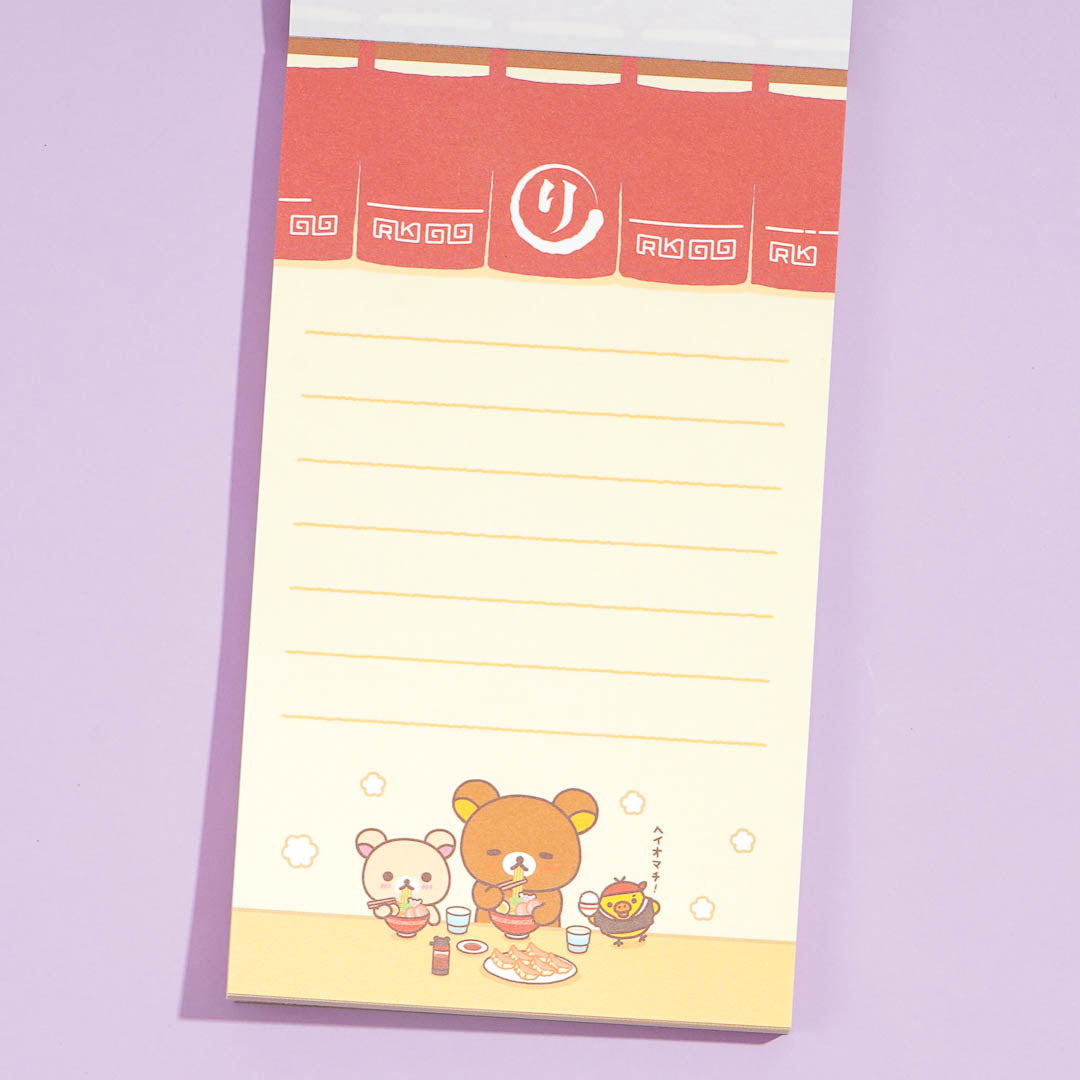 Rilakkuma Ramen Checklist Memo Pad