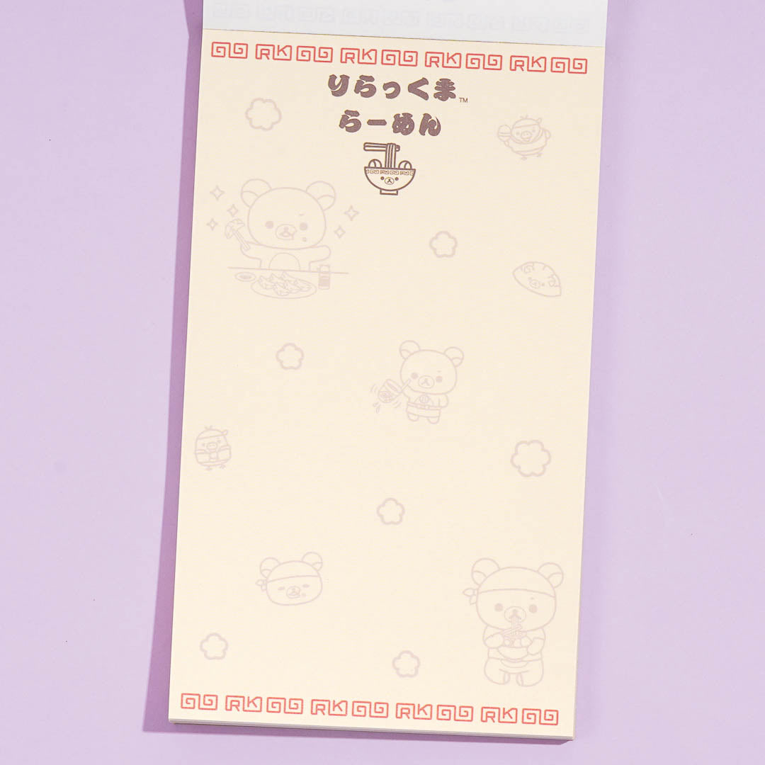 Rilakkuma Ramen Checklist Memo Pad