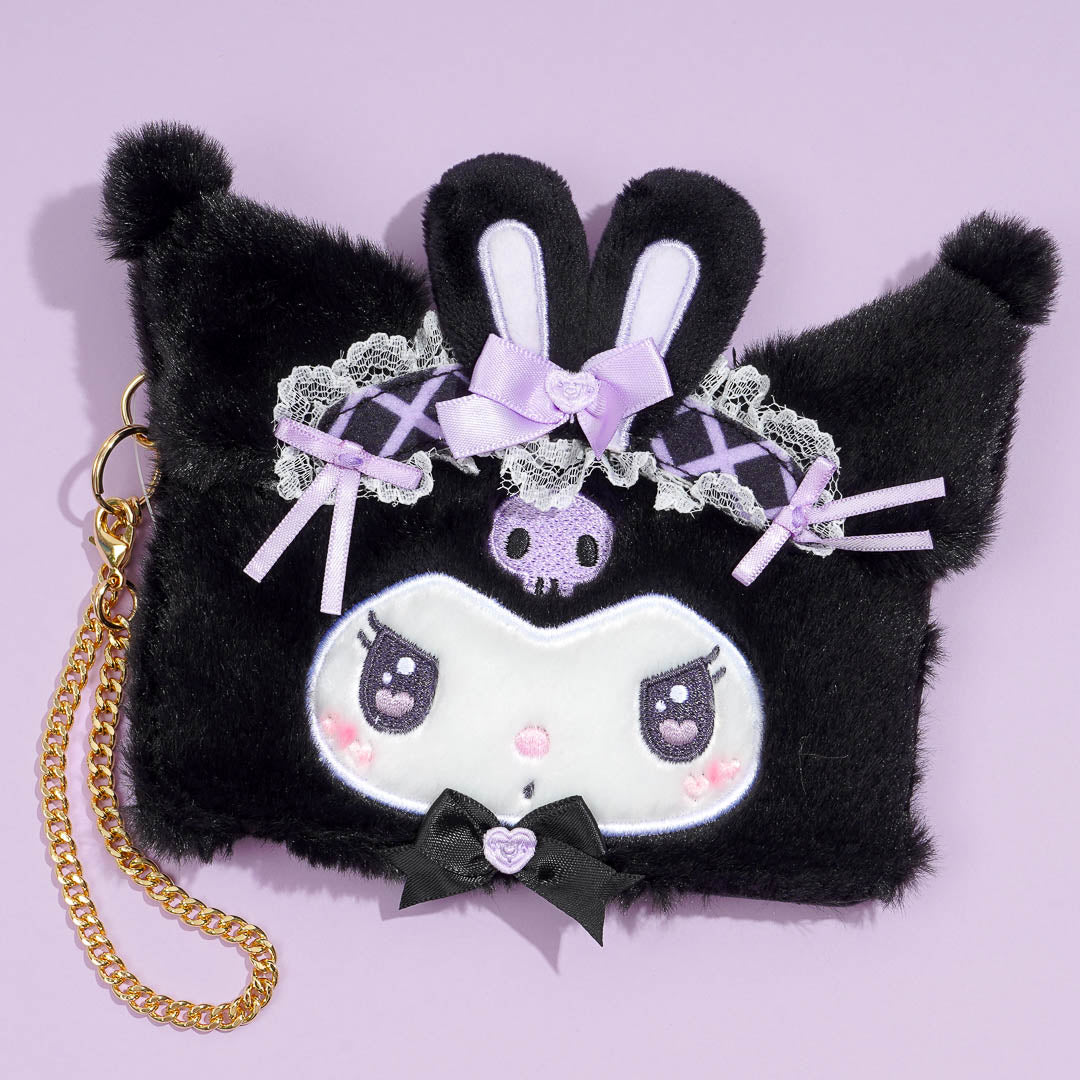 Kuromi Dream Ribbon Fluffy Card Holder