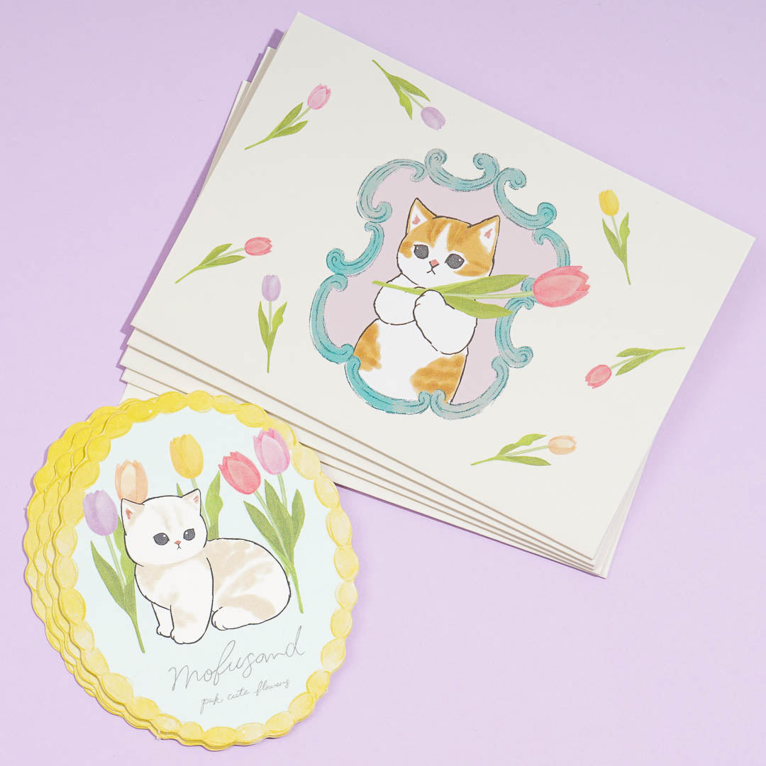 Mofusand Pastel Tulips Mini Letter Set