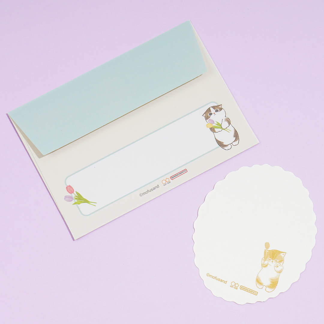 Mofusand Pastel Tulips Mini Letter Set