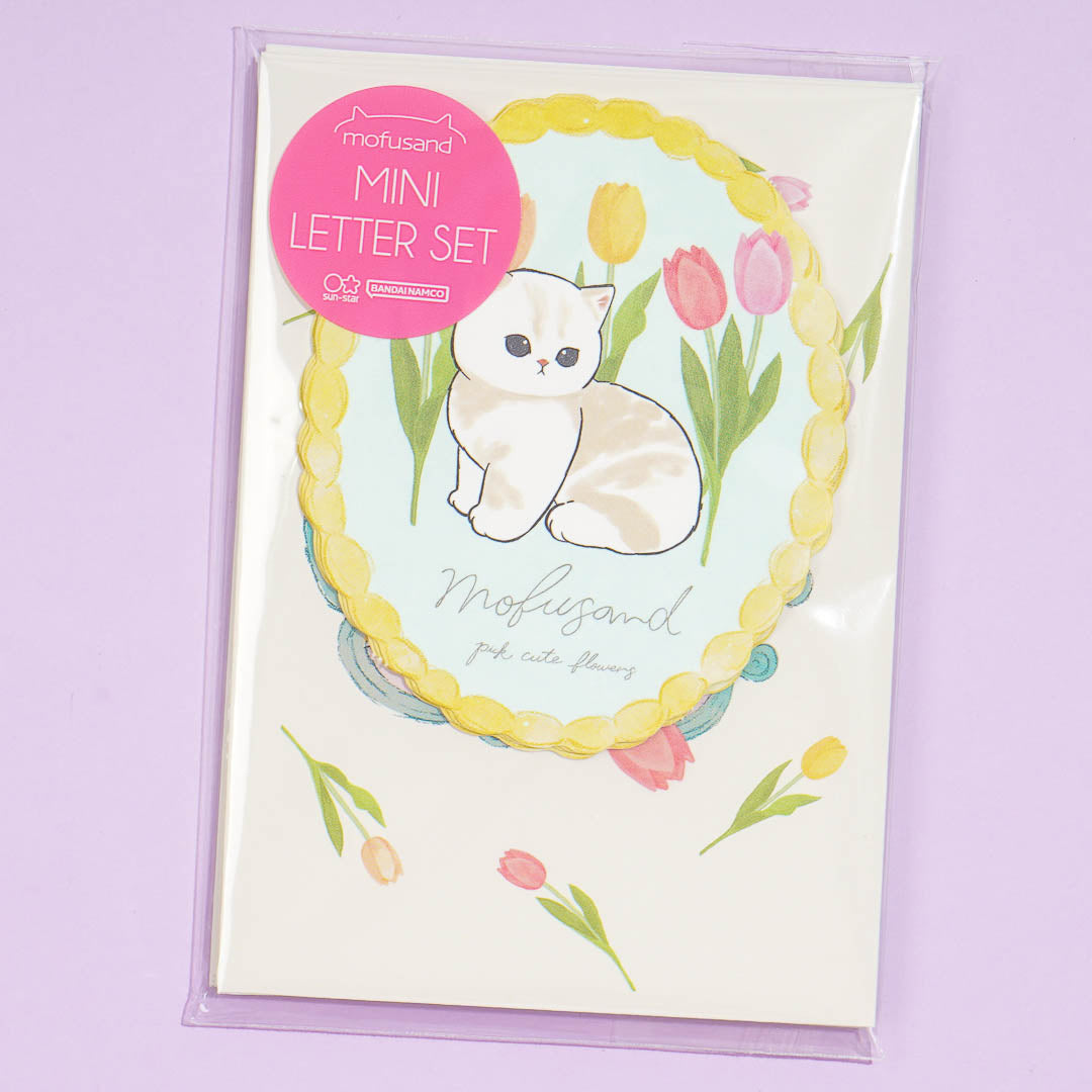 Mofusand Pastel Tulips Mini Letter Set