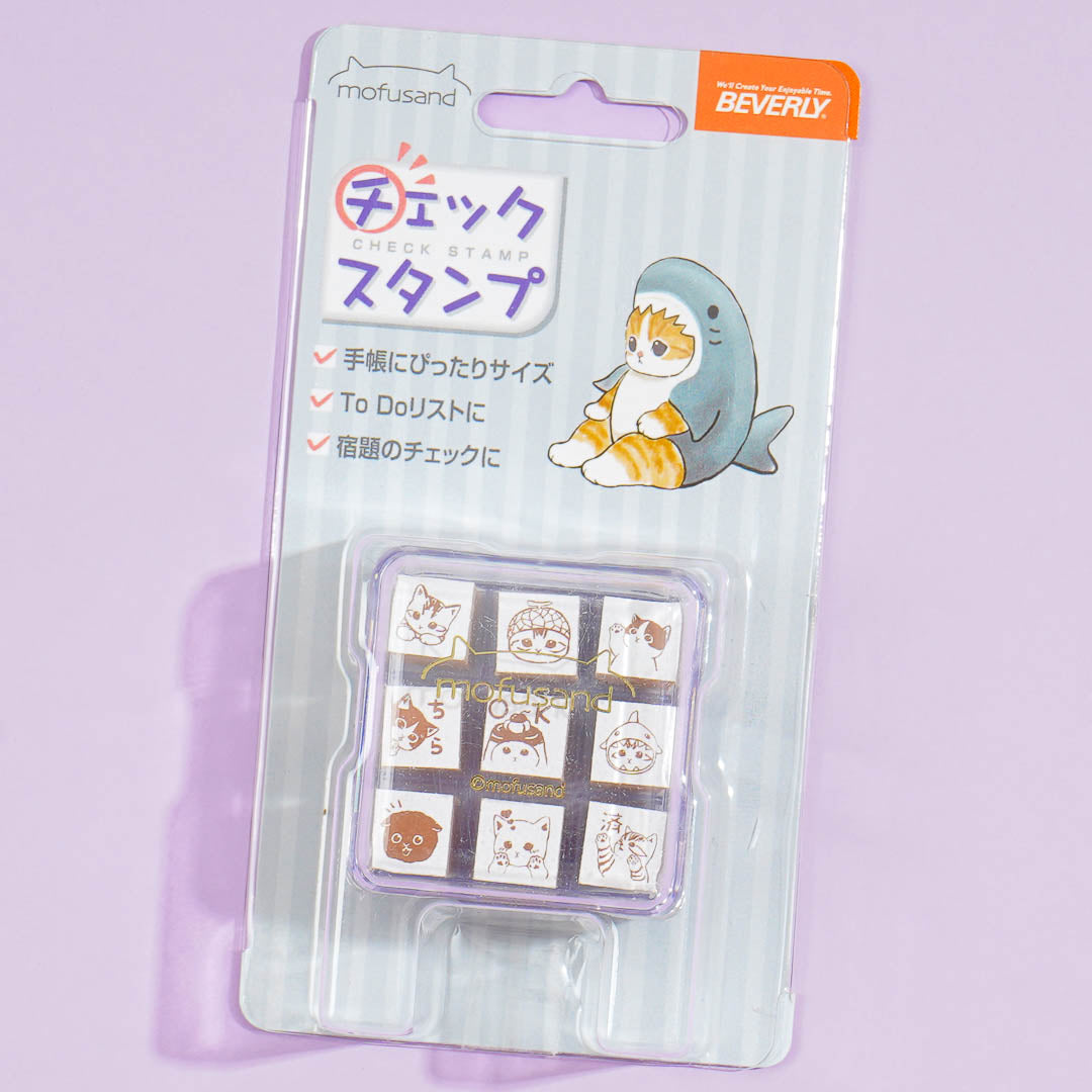 Mofusand Shark Check Stamp Set