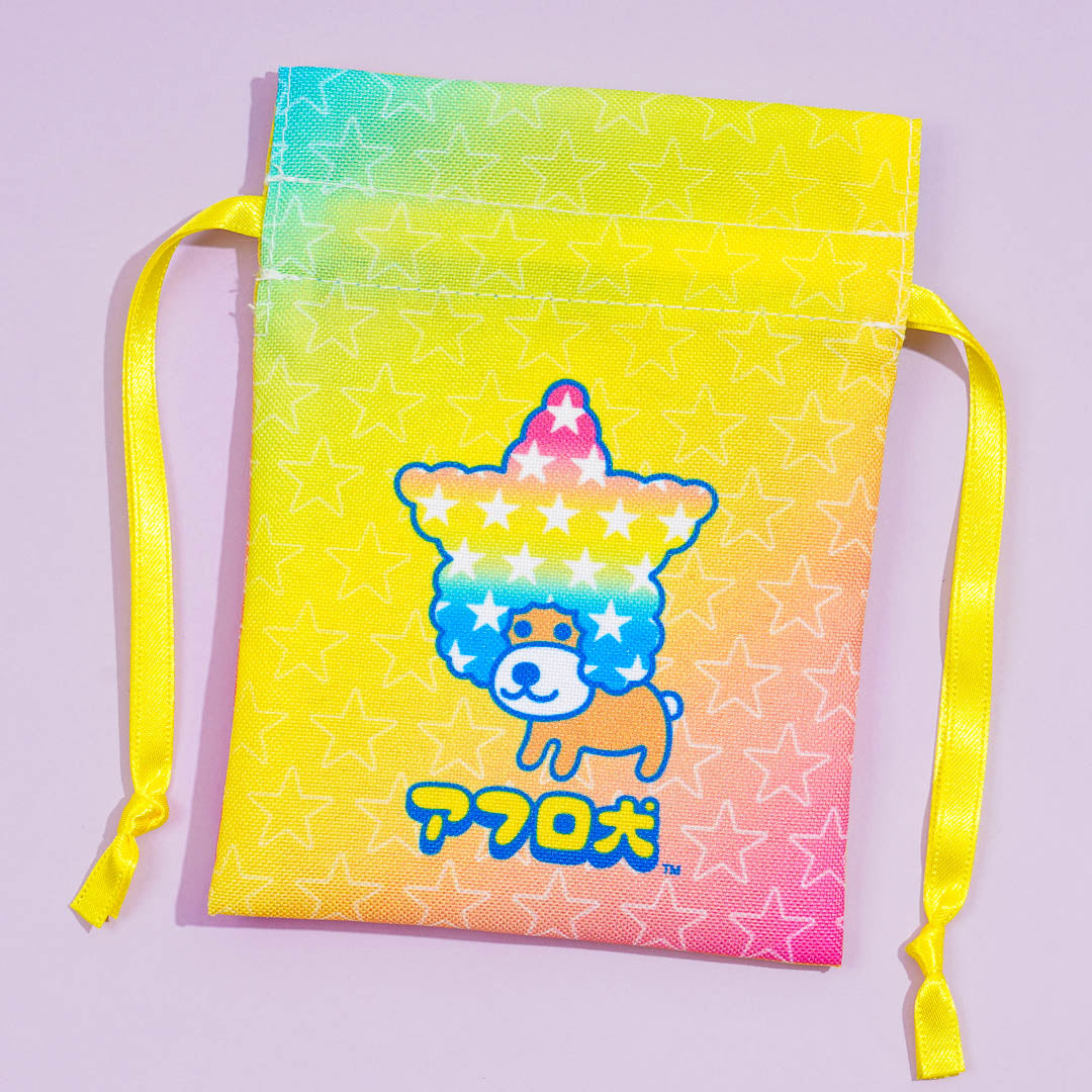 Afro Ken Retro Star Mini Drawstring Pouch