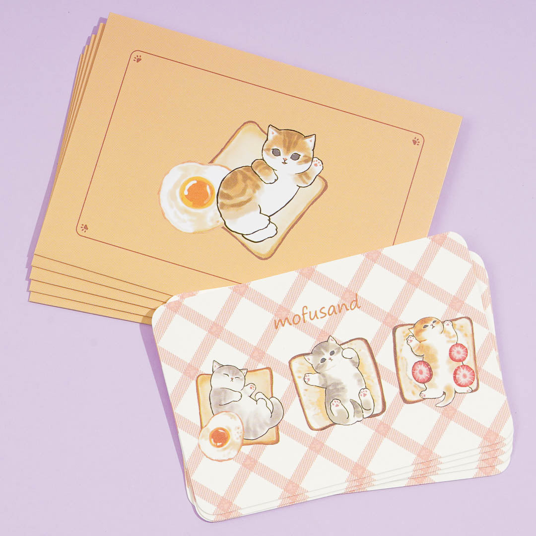 Mofusand Bread Cat Message Card & Envelope Set