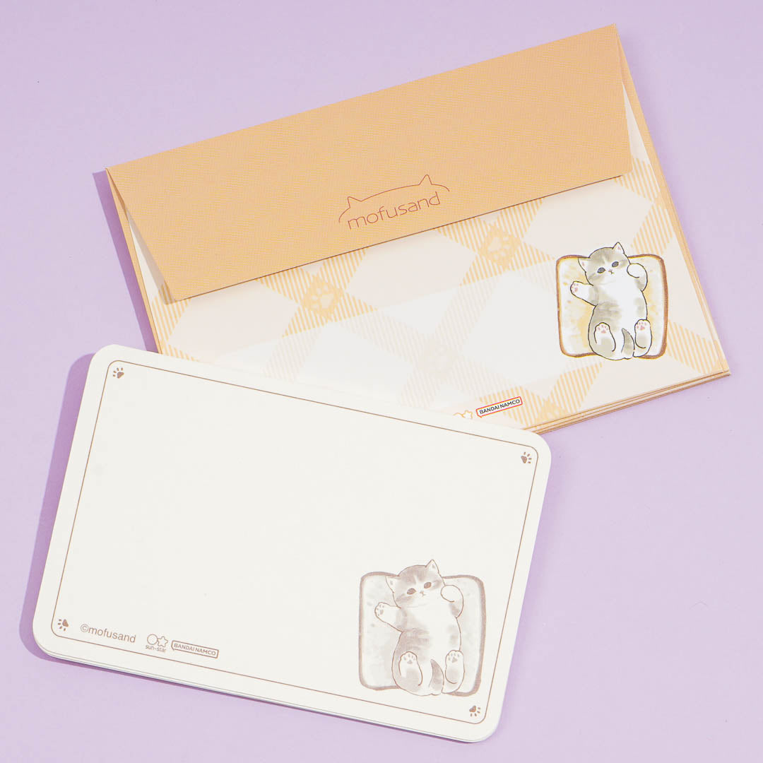 Mofusand Bread Cat Message Card & Envelope Set