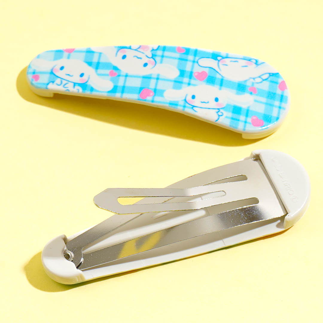 Cinnamoroll Blue Checks & Skies Hair Clips