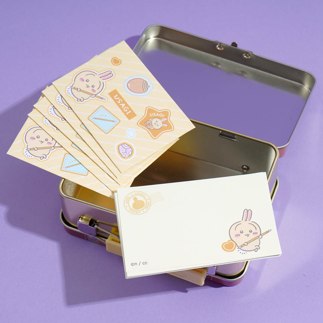 Chiikawa Mini Letter Set With Tin Case - Usagi