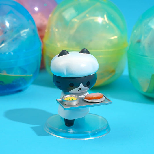 School Lunch Cat Standing Figure Gachapon