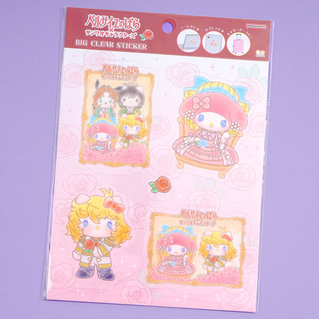 Sanrio Characters x The Rose of Versailles Big Clear Stickers
