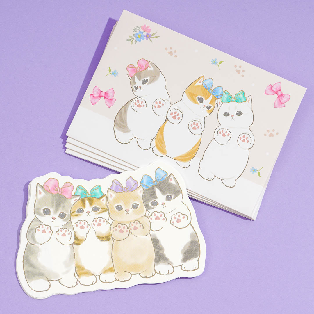 Mofusand Ribbon Kitty Mini Letter Set