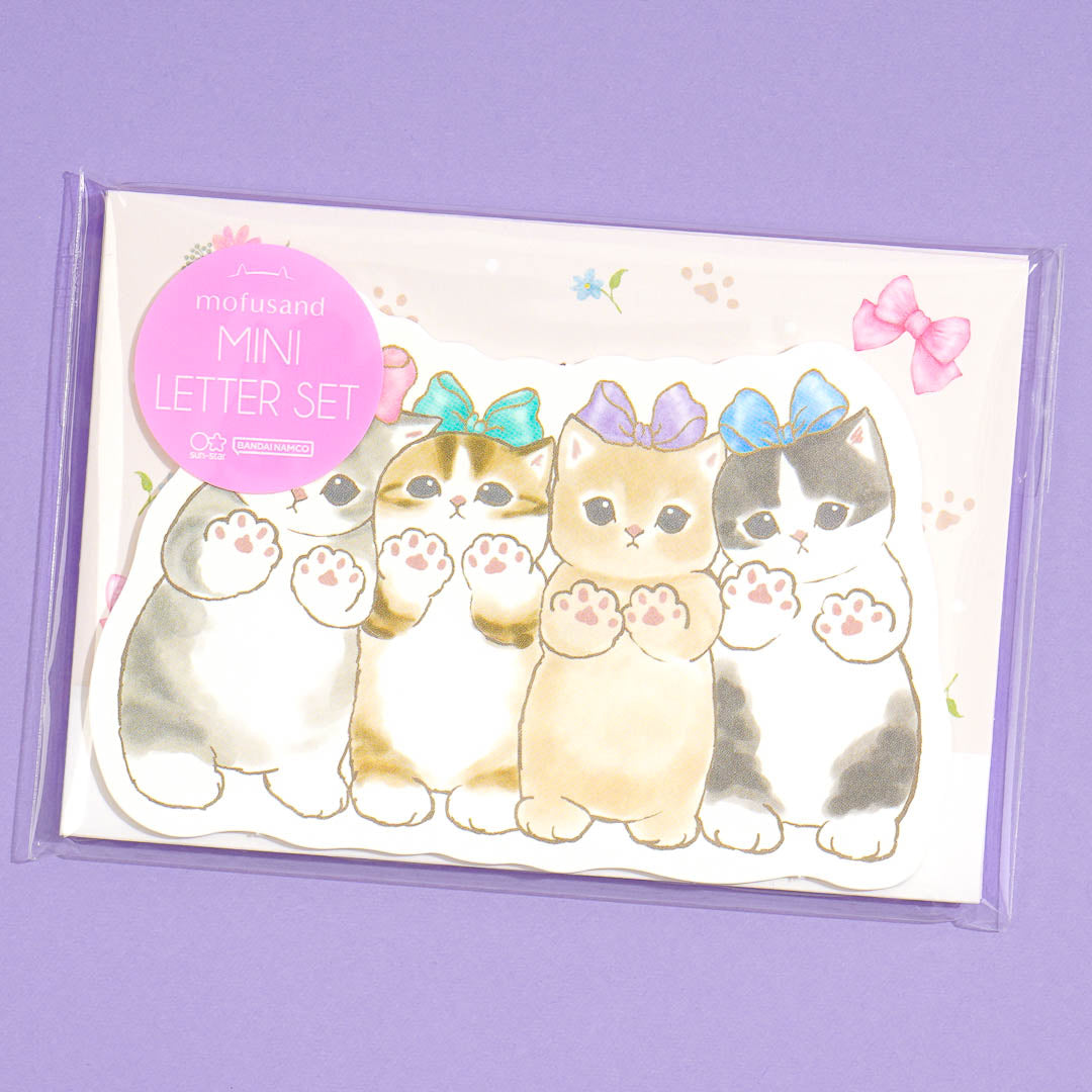 Mofusand Ribbon Kitty Mini Letter Set
