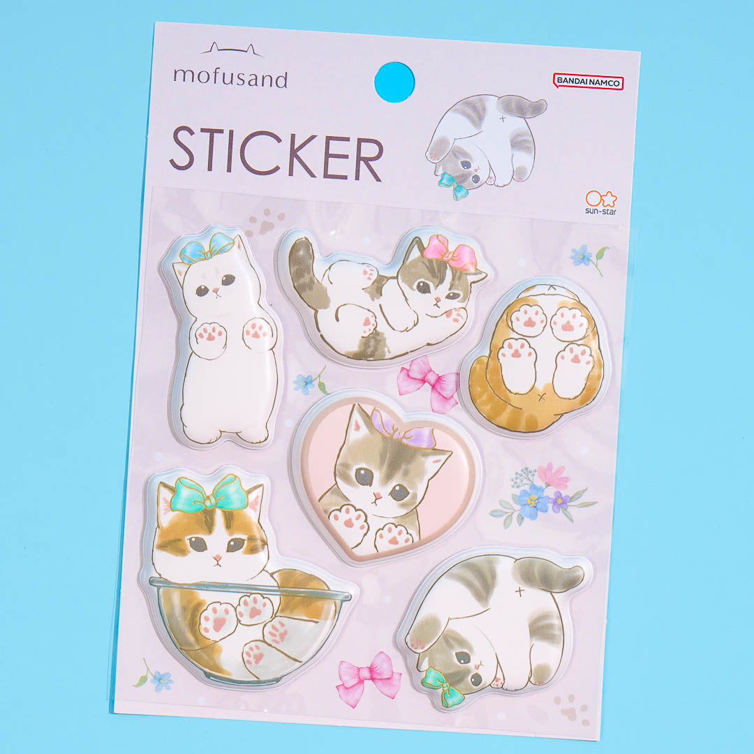 Mofusand Ribbon Kitty Puffy Stickers