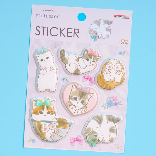 Mofusand Ribbon Kitty Puffy Stickers