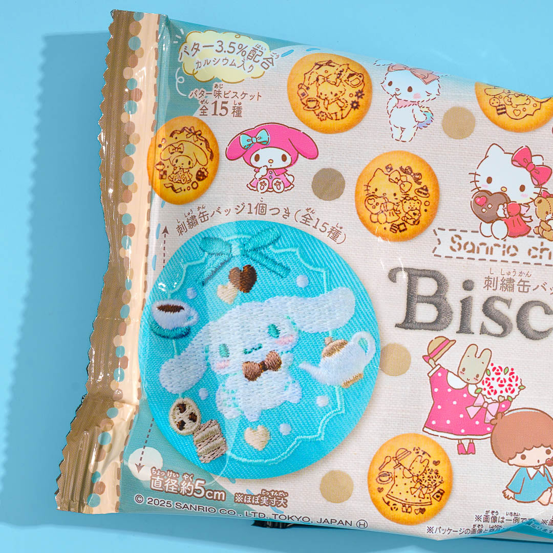 Sanrio Characters Tea Time Biscuits With Embroidered Can Badge