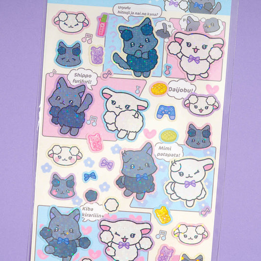 Chiachia Rams Glittery Stickers