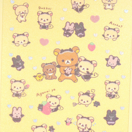 Rilakkuma Little Devil Glitter Stickers