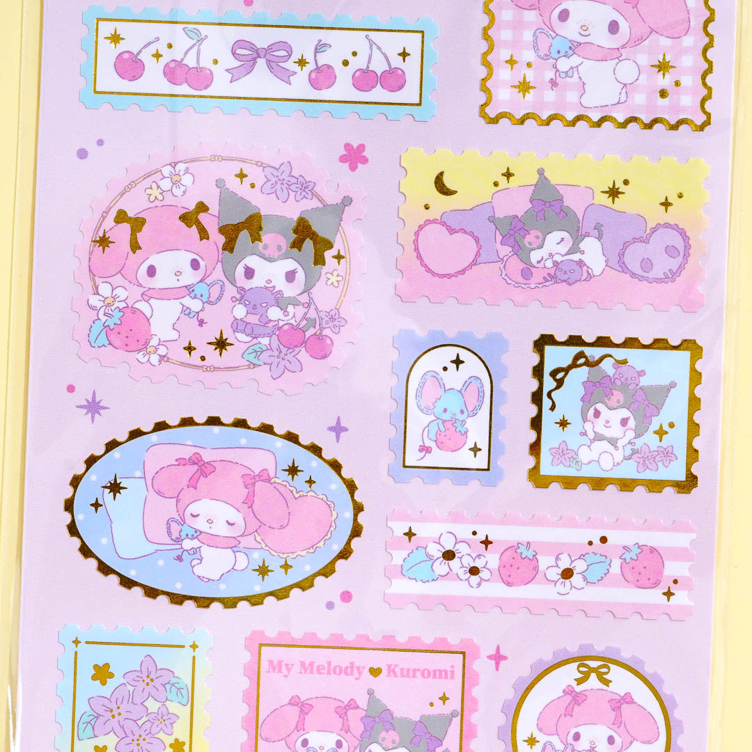 My Melody and Kuromi Kitte Style Stickers
