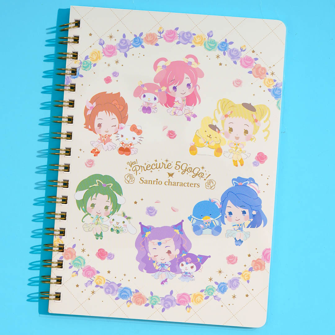 Sanrio Characters x Pretty Cure Double Ring Notebook