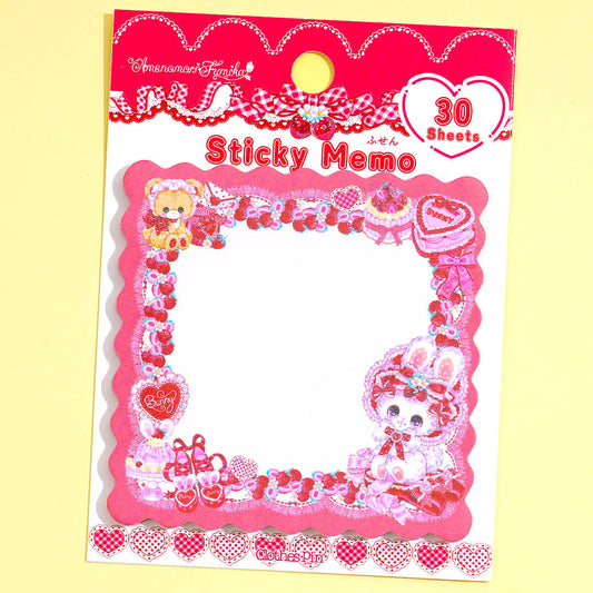Amenomori Fumika Strawberry Bunny Sticky Notes