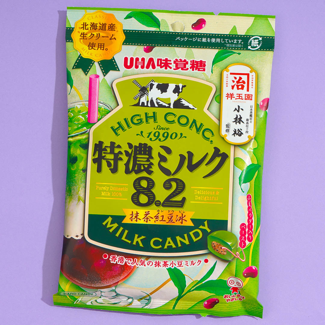 UHA Tokuno Milk 8.2 High Concentrated Candy - Matcha & Red Bean
