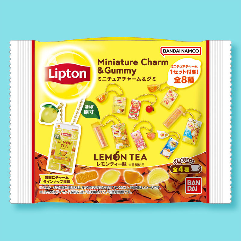 Lipton tea gummy and charm