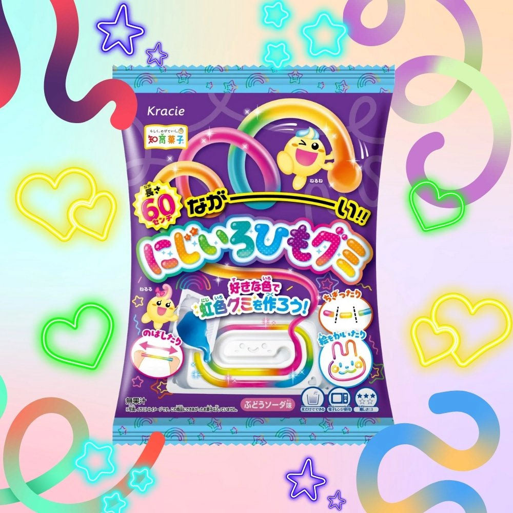 Kracie Long Rainbow String Gummy DIY Candy